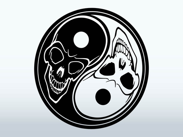 scary yin yang empath designs