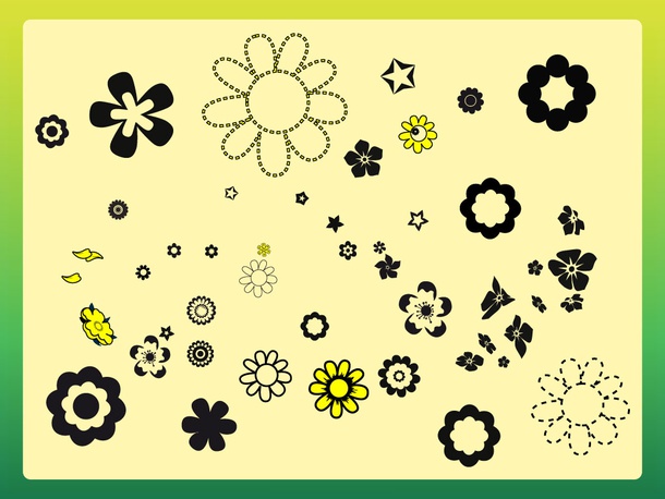 Simple Flowers Clip Art