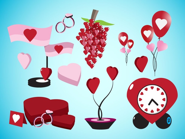 Valentine Vector Objects