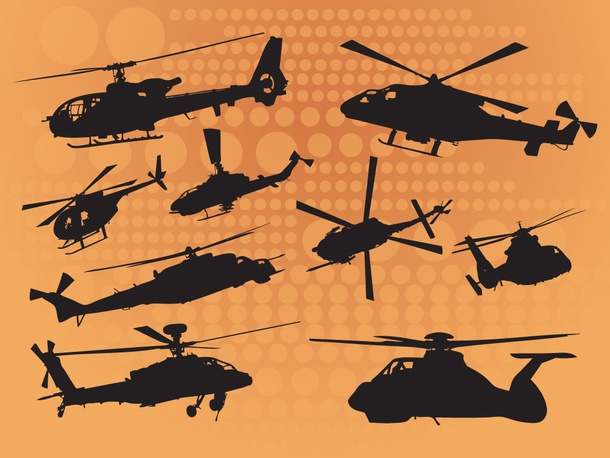 Helicopter Silhouette Vectors