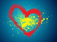 Heart Splatter Painting