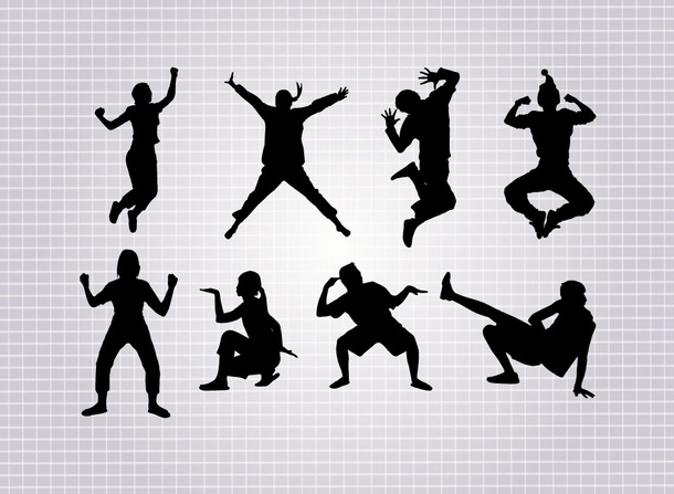 Street Dance Vector Silhouettes