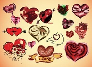 Vector Heart Drawings