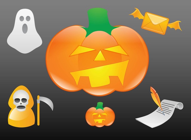 Glossy Halloween Icons