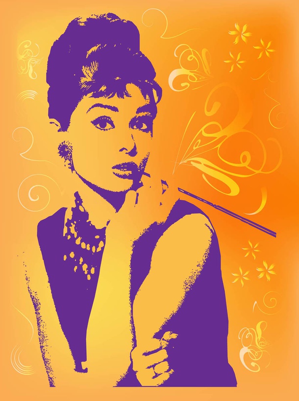 Audrey Hepburn Vector Trace