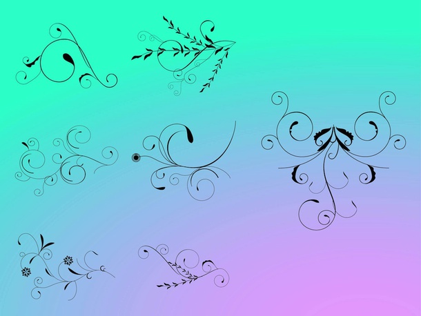 Swirling Floral Vectors