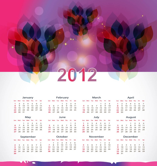 Abstract Calendar Design