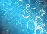 Blue Floral Background