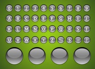 Gloss Letter Buttons