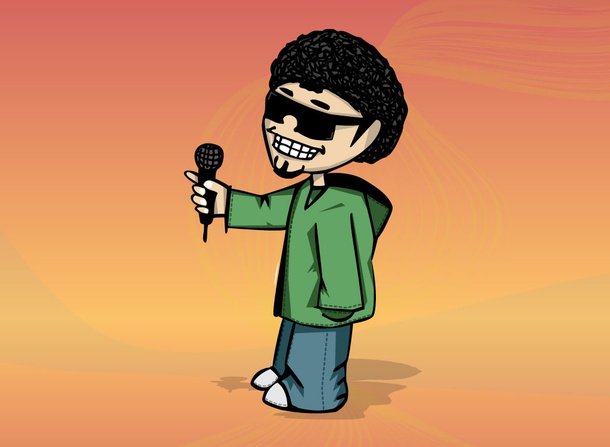 DJ Cartoon Character