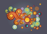 Retro Swirls Vector