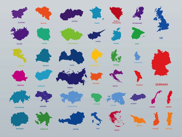 European Countries Vectors