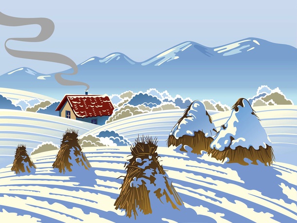 Snow Landscape Vector