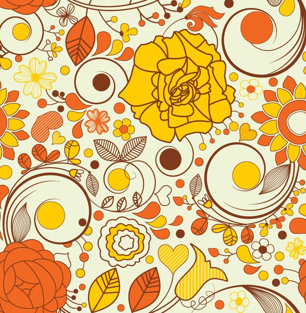 Autumn Flowers Tile