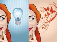 Woman Idea Vector