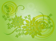 Free Green Floral Background