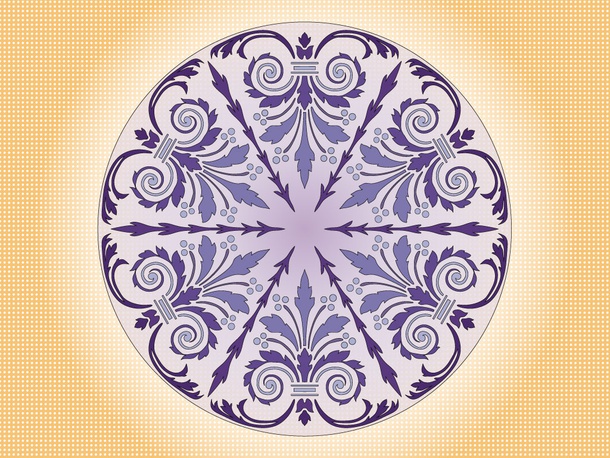Lavender Floral Circle