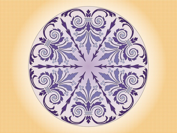 Lavender Floral Circle