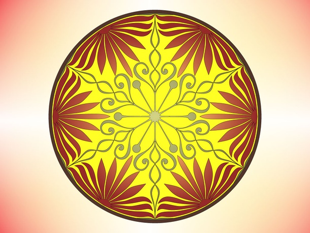 Decorative Symmetrical Circle Design