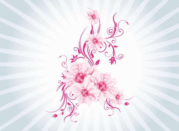 Pink Flower Vector