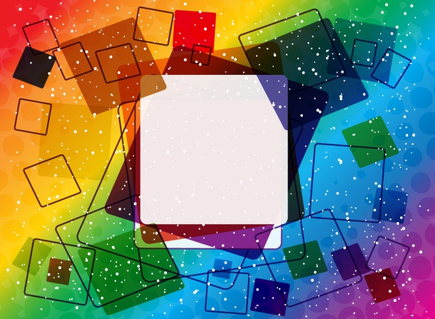 Rainbow Squares Background