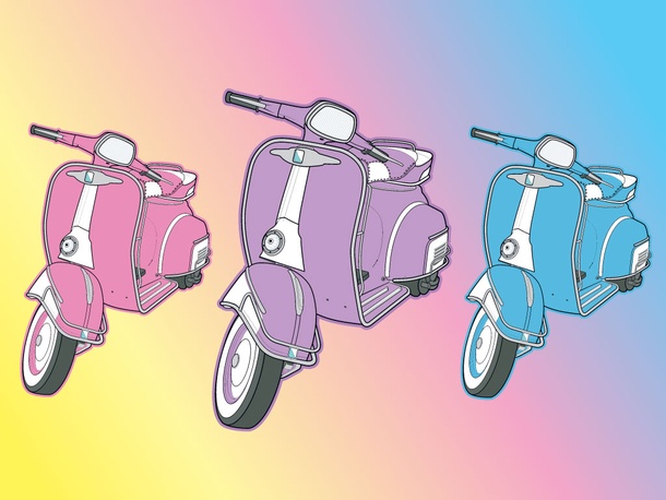 Colorful Vespa Design