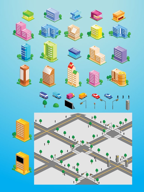 City Building Vector Pack