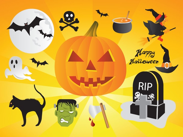 Halloween Clip Art Set