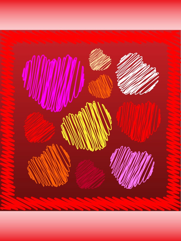 Heart Scribbles Pattern