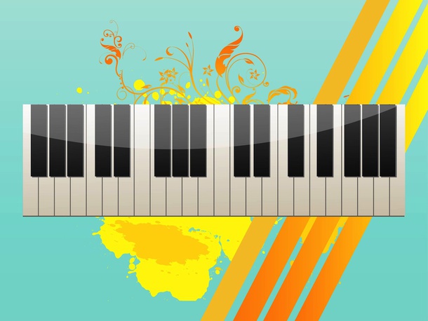 Grunge Keyboard Vector