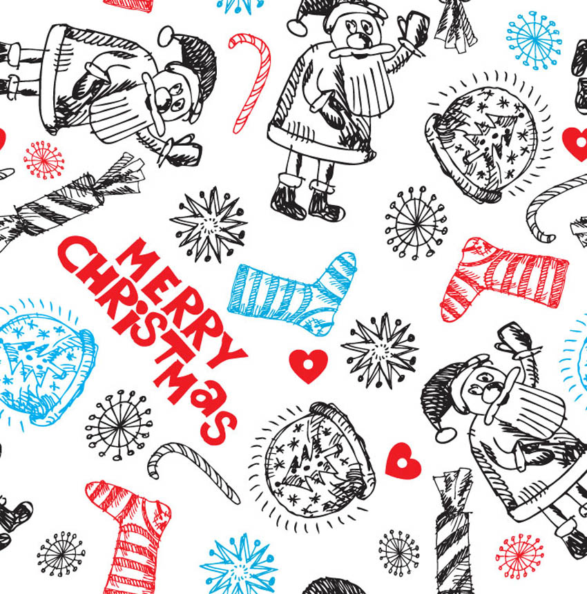 Download Christmas Doodles Vector SVG Cut Files