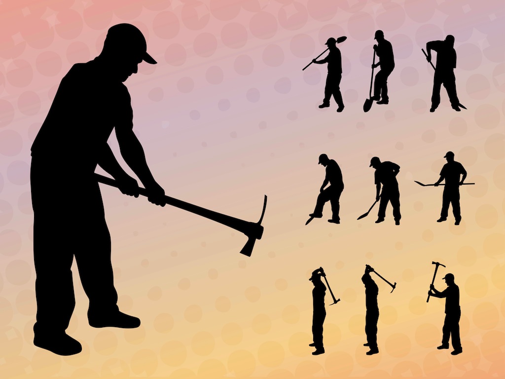 free clipart man digging - photo #21