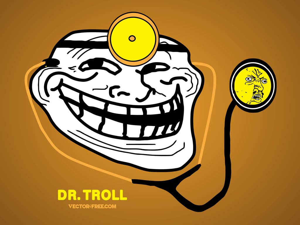 Troll Face Girl Vector Vector Art & Graphics