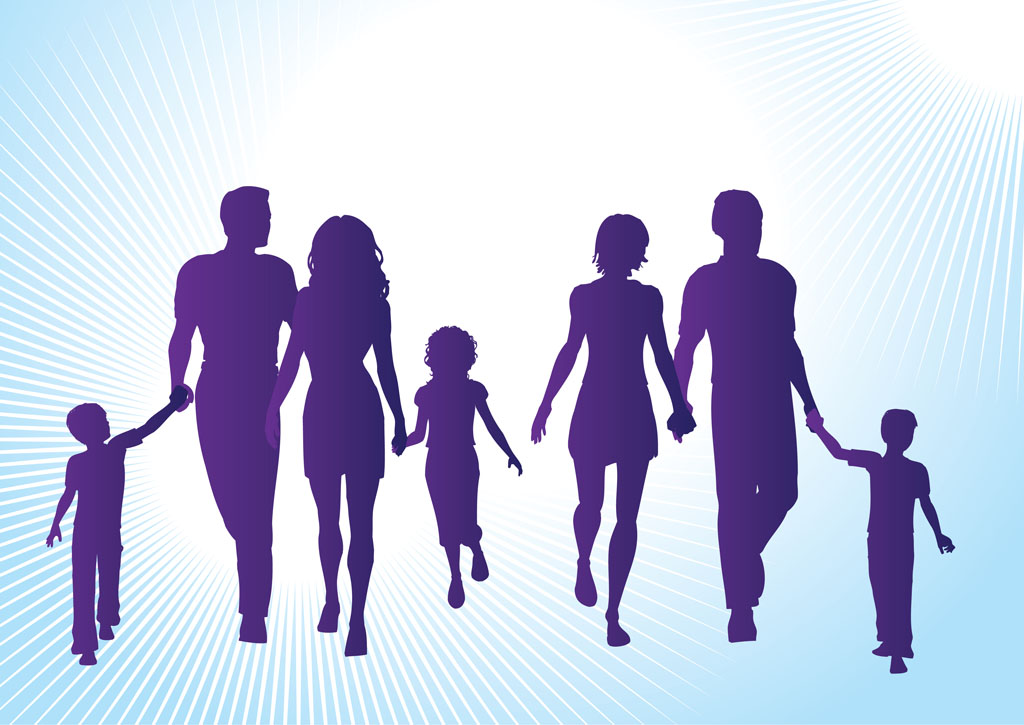 clip art silhouette family - photo #38