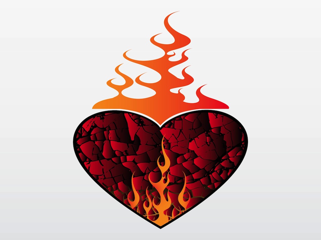 fire heart clipart - photo #45