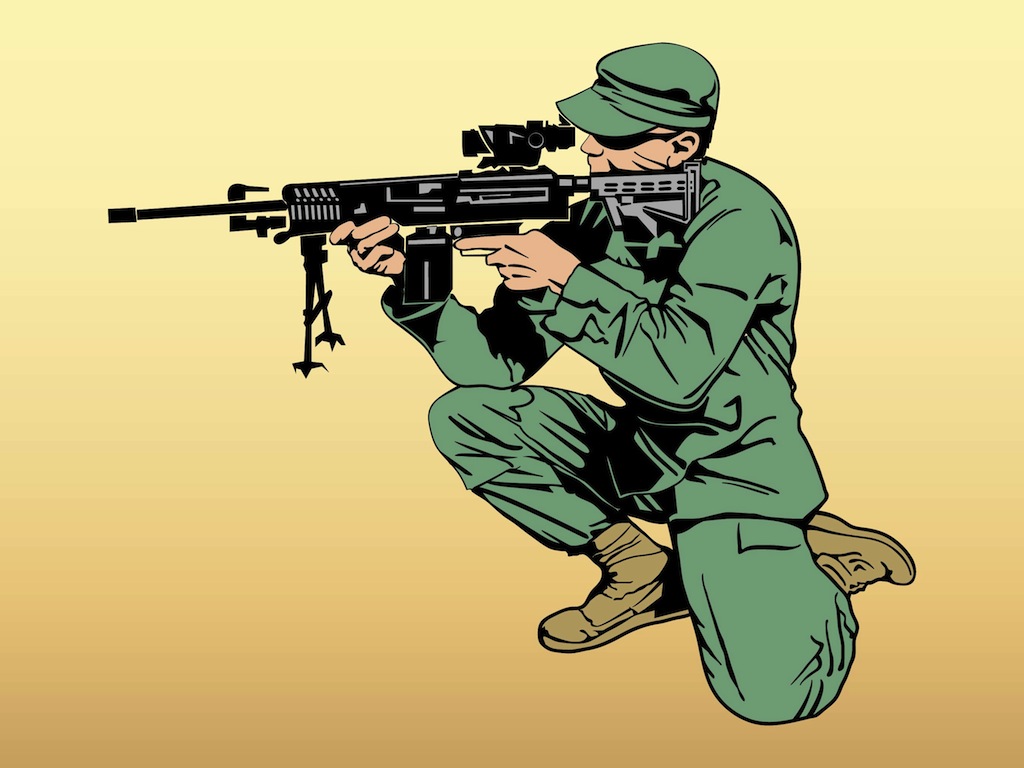 Cartoon Army Man - Army Military