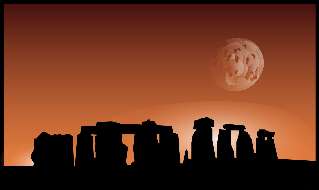 stonehenge silhouette