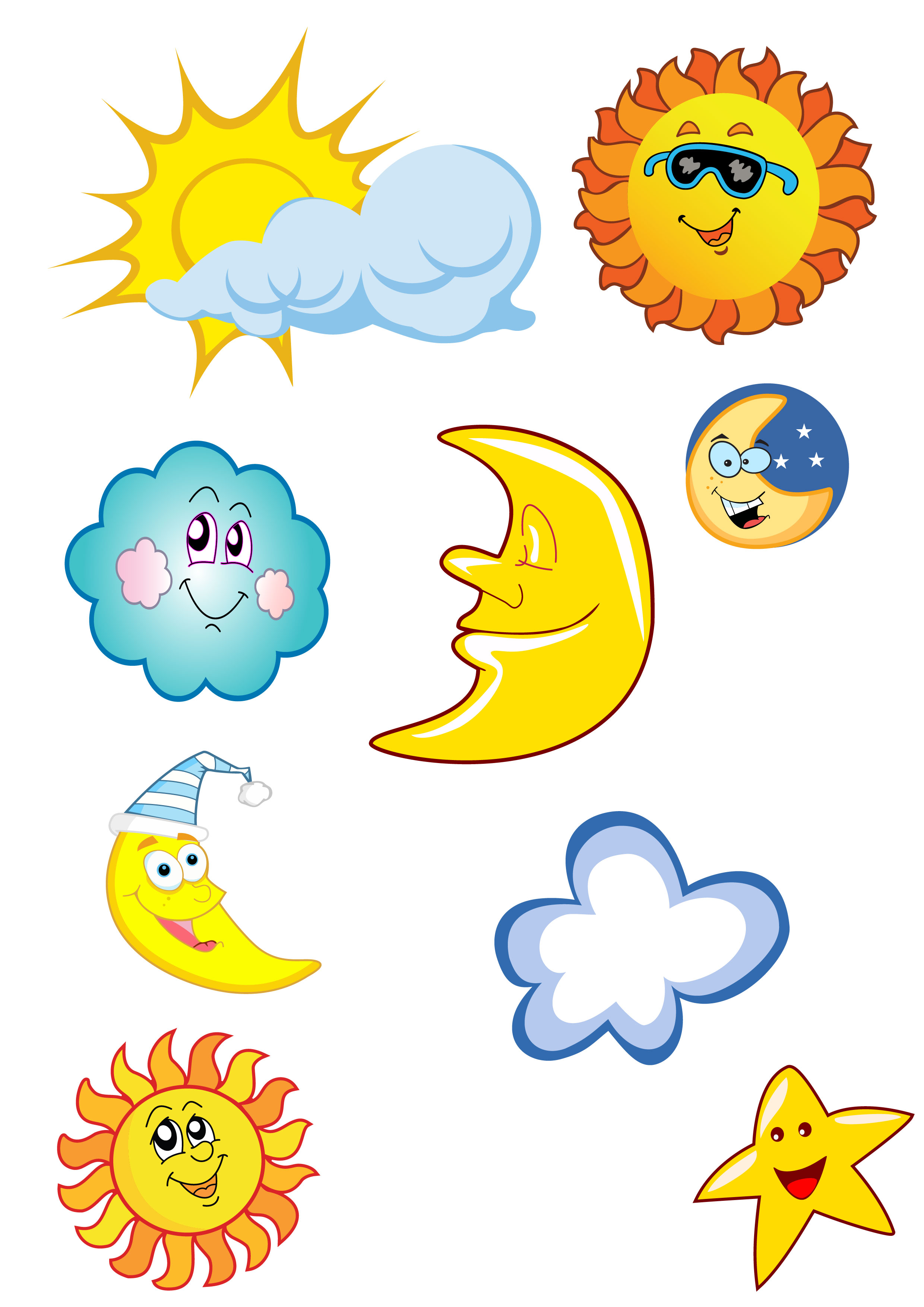 clipart of moon and stars - photo #49