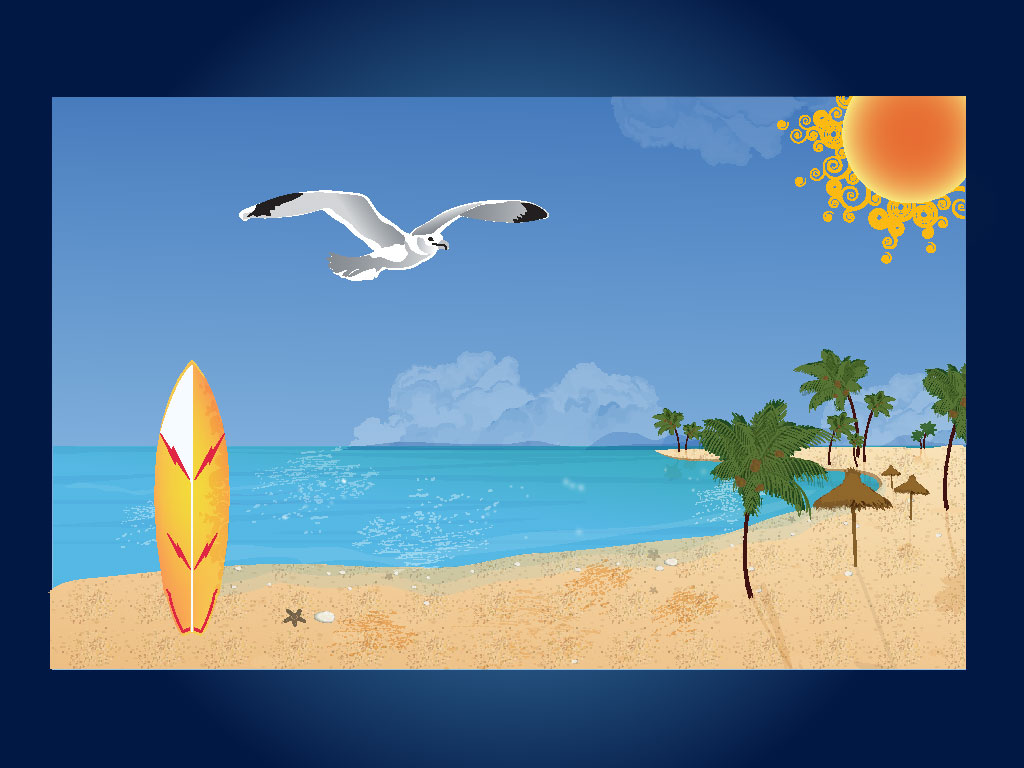 free clipart beach scene - photo #14