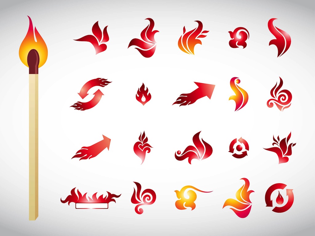 Free Vector, Fire background design